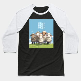 Cute Sheep Baseball T-Shirt